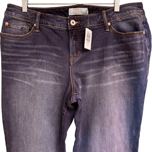 Torrid Denim 20R Relaxed Boot Blue Fortune Jeans Dark Wash Cotton Spandex New - Picture 13 of 15